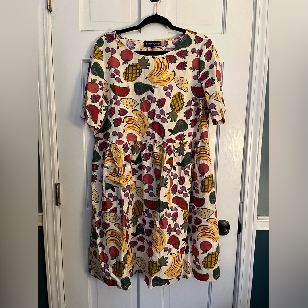 Princess Highway Cream and Orange Sundress Midi